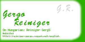 gergo reiniger business card